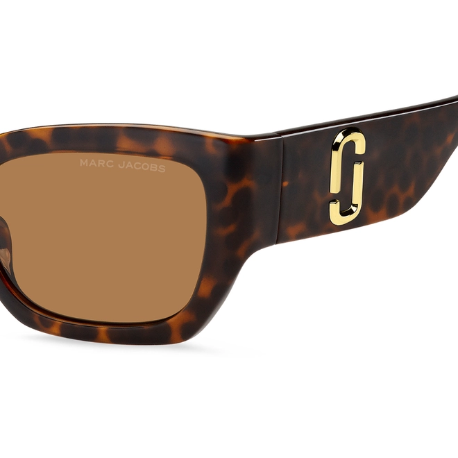 Óculos de Sol Marc Jacobs MARC 723/S 086 5370 S Acetato Marrom Mesclado com lentes na cor Marrom 4