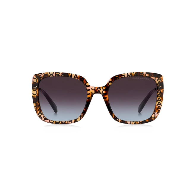 Óculos de Sol Marc Jacobs MARC 727/S H7P 5598 S Acetato Marrom Mesclado com lentes na cor Marrom e Azul Degradê 2