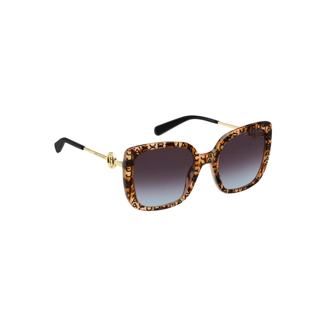 Óculos de Sol Marc Jacobs MARC 727/S H7P 5598 S Acetato Marrom Mesclado com lentes na cor Marrom e Azul Degradê 3