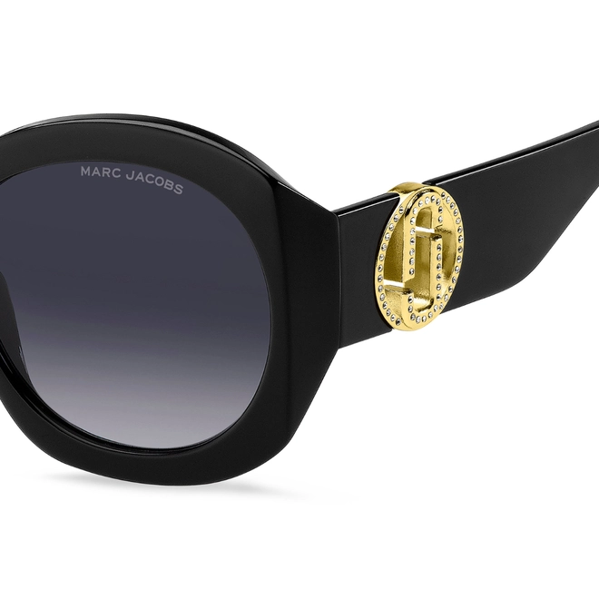 Óculos de Sol Marc Jacobs MARC 722/S 807 559O S Acetato Preto com lentes na cor Cinza Escuro Degradê 4