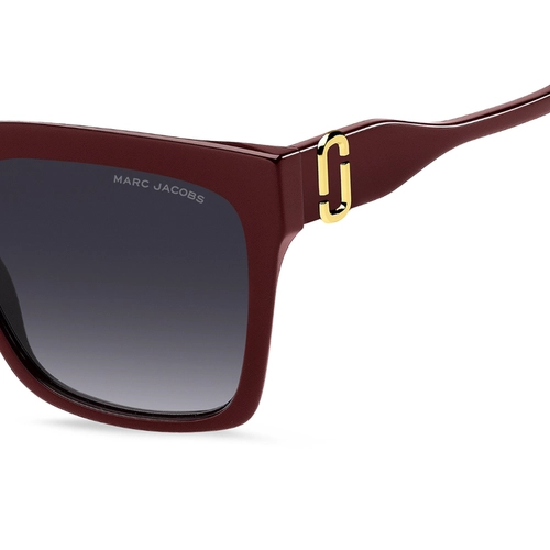 Óculos de Sol Marc Jacobs MARC 764/S LHF 579O S Acetato Bordô com lentes na Cinza Escuro Degradê