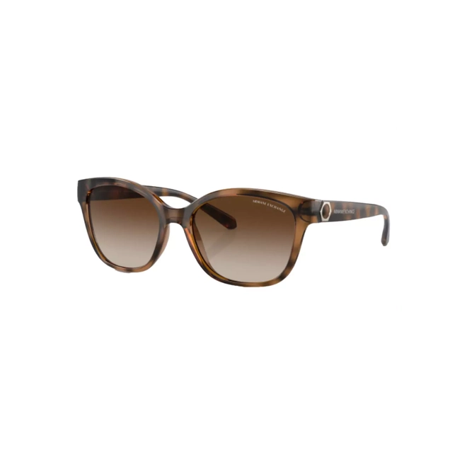 Óculos de Sol Armani Exchange 0AX4127S 82131354 Acetato Marrom Mesclado com lentes na cor Marrom Degradê 1