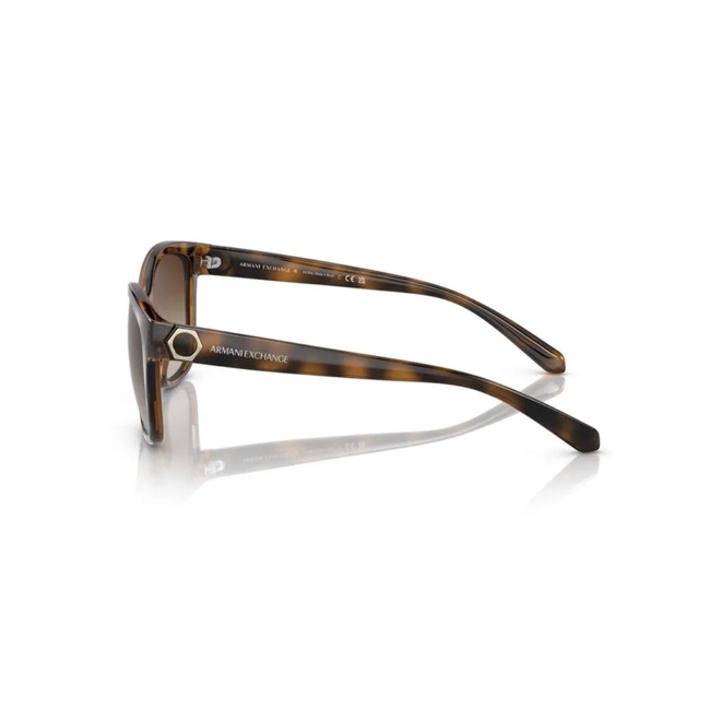 Óculos de Sol Armani Exchange 0AX4127S 82131354 Acetato Marrom Mesclado com lentes na cor Marrom Degradê 3