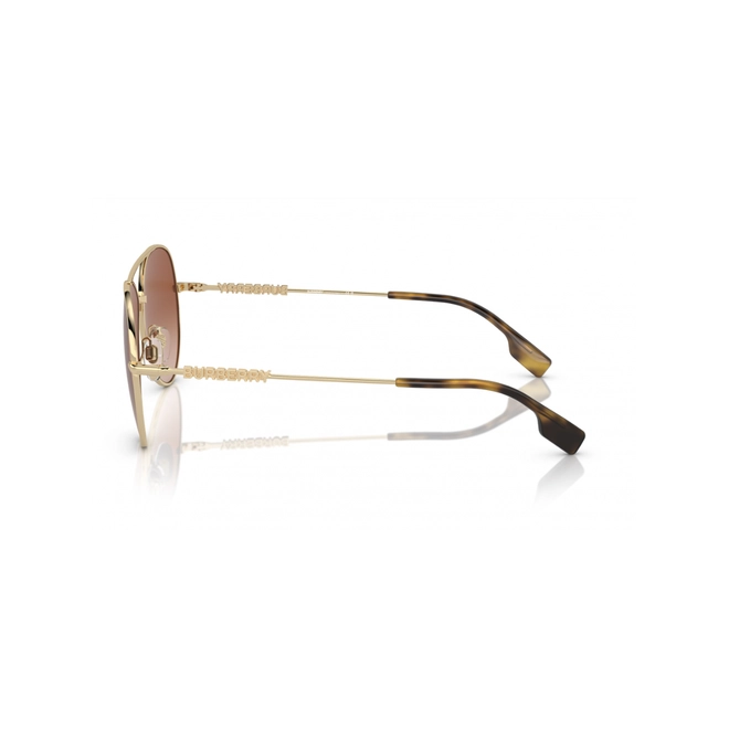 Óculos de Sol Burberry 0BE3147 11091358 Metal Dourado com lentes na cor Marrom Degradê 3