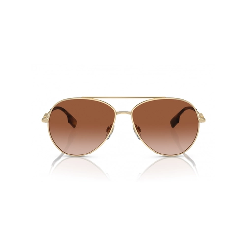 Óculos de Sol Burberry 0BE3147 11091358 Metal Dourado com lentes na cor Marrom Degradê