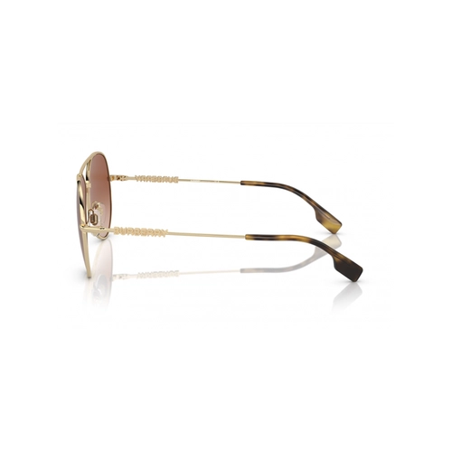Óculos de Sol Burberry 0BE3147 11091358 Metal Dourado com lentes na cor Marrom Degradê
