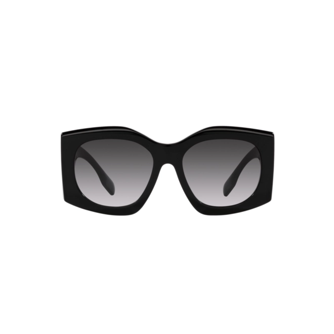 Óculos de Sol Burberry 0BE4388U 30018G55 Acetato Preto com lentes na cor Cinza Degradê 2