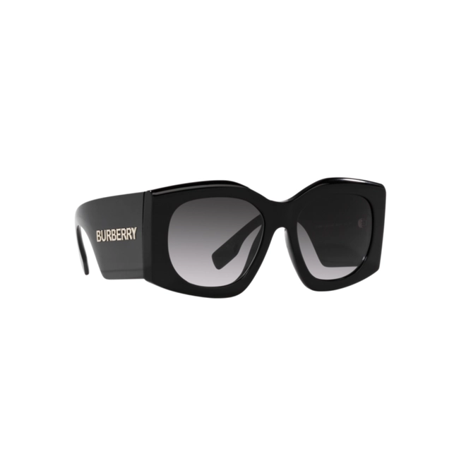 Óculos de Sol Burberry 0BE4388U 30018G55 Acetato Preto com lentes na cor Cinza Degradê 3