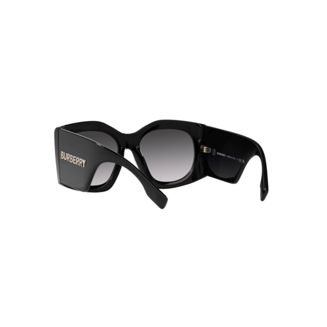 Óculos de Sol Burberry 0BE4388U 30018G55 Acetato Preto com lentes na cor Cinza Degradê 5