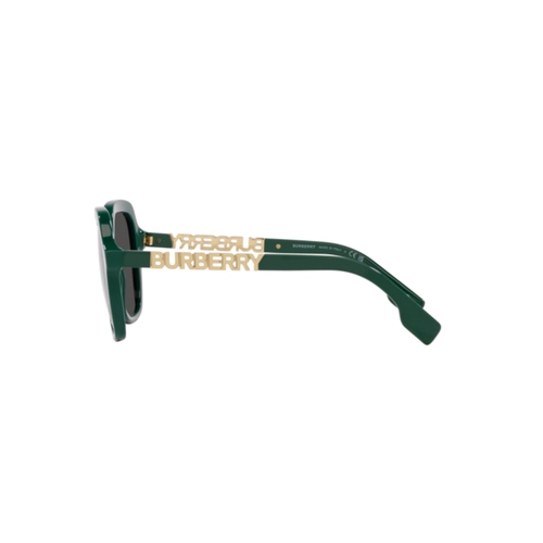 Óculos de Sol Burberry 0BE4389 40598755 Acetato Verde com lentes na cor Fumê