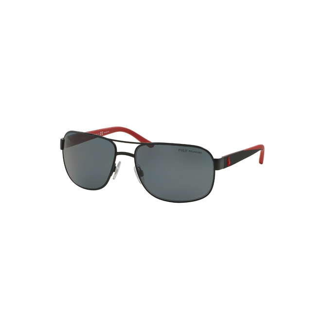 Óculos de Sol Polo Ralph Lauren 0PH3093 92778162 Metal Preto com lentes na cor Cinza Polarizado 1