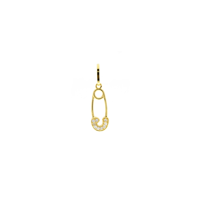 Pingente alfinete joana ouro 18k com 4,5pts de Diamantes 1