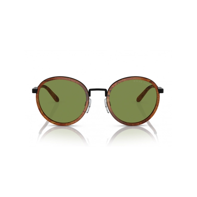 Óculos de Sol Ralph Lauren 0RL7081 93044E52 Metal Marrom com lentes na cor Verde 2