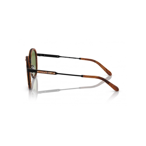 Óculos de Sol Ralph Lauren 0RL7081 93044E52 Metal Marrom com lentes na cor Verde