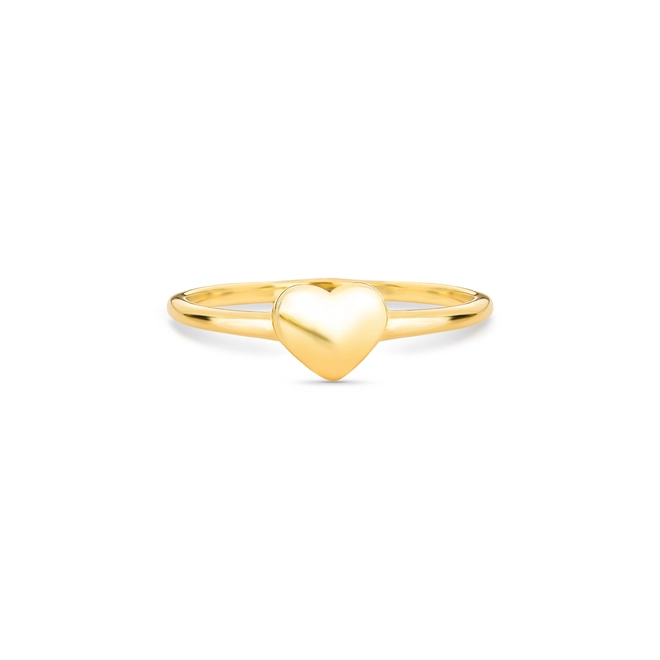 Anel For me Signature coração prata 925 com banho dourado 4