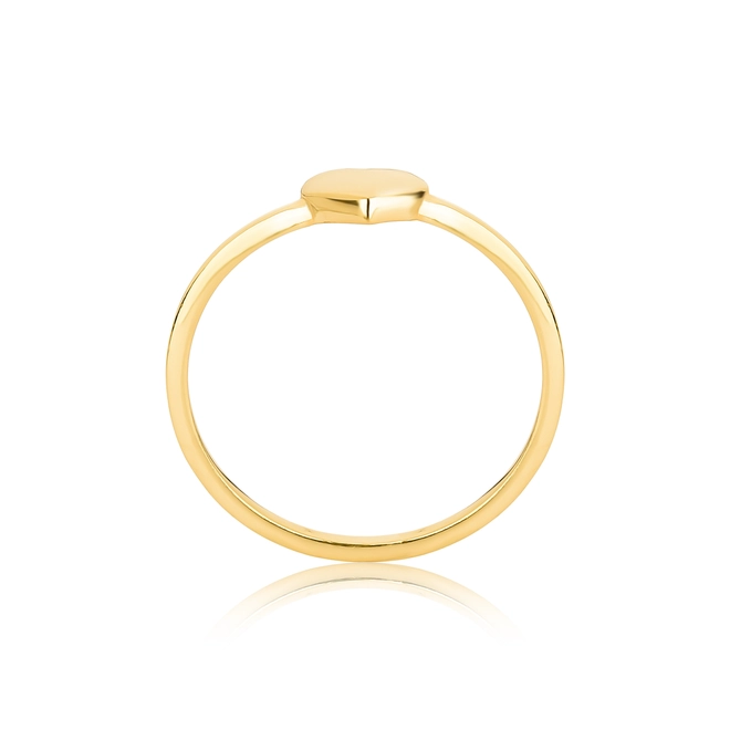 Anel For me Signature coração prata 925 com banho dourado 3