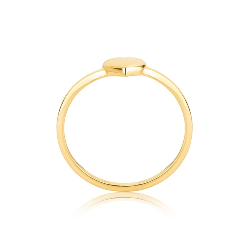 Anel For me Signature coração prata 925 com banho dourado