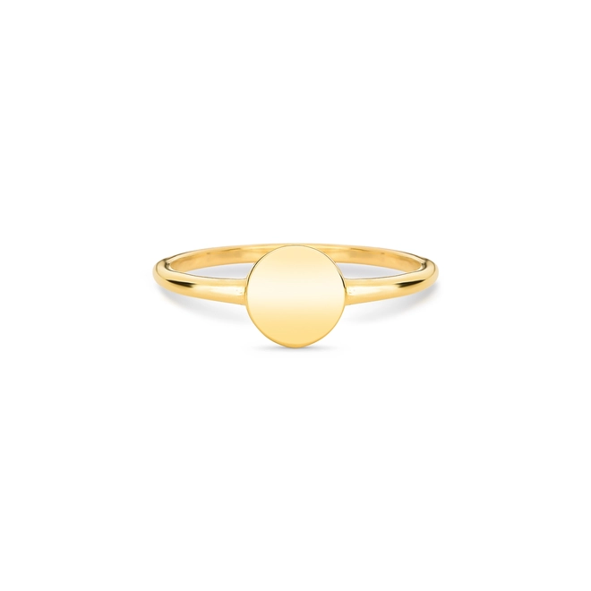 Anel For me Signature redondo prata 925 banho dourado polido 5
