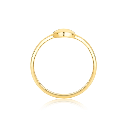 Anel For me Signature redondo prata 925 banho dourado polido