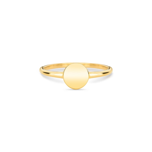 Anel For me Signature redondo prata 925 banho dourado polido