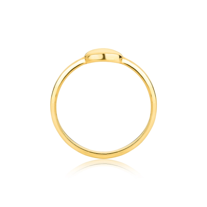 Anel For me Signature oval prata 925 dourado polido 3