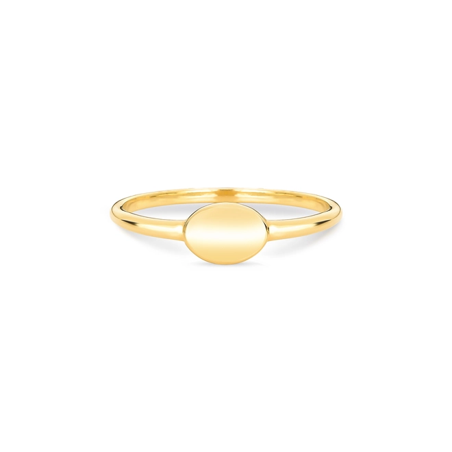 Anel For me Signature oval prata 925 dourado polido 5
