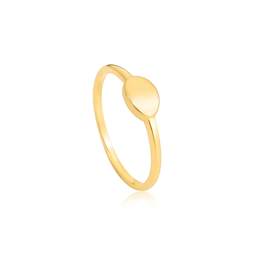 Anel For me Signature oval prata 925 dourado polido