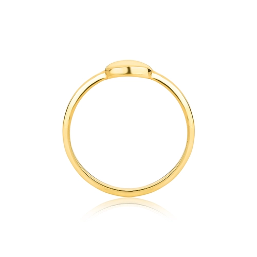 Anel For me Signature oval prata 925 dourado polido