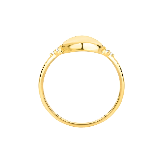 Anel For me Signature redondo prata 925 dourado com Zircônias 3