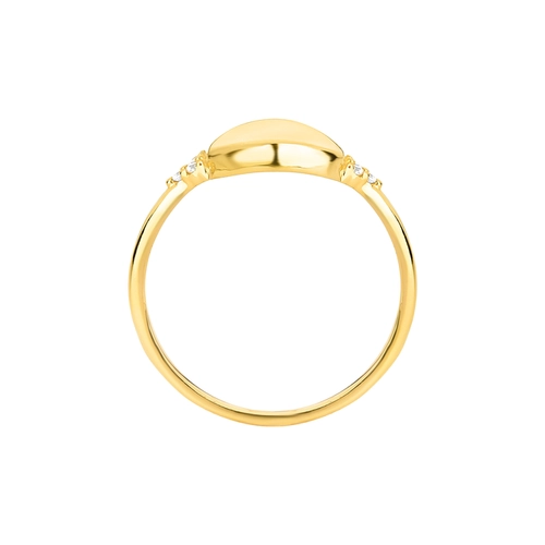 Anel For me Signature redondo prata 925 dourado com Zircônias