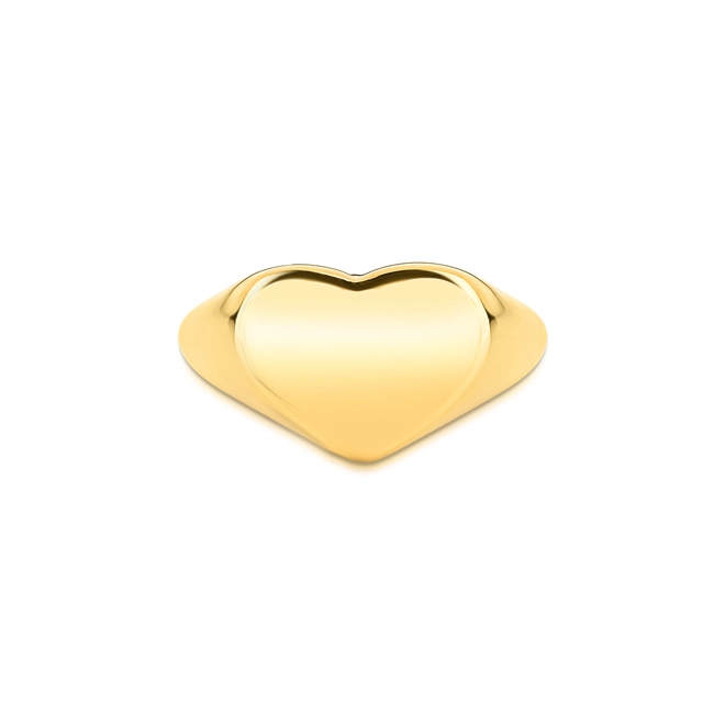 Anel For me Signature coração de mingo prata 925 banho dourado 5