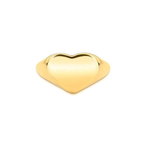 Anel For me Signature coração de mingo prata 925 banho dourado