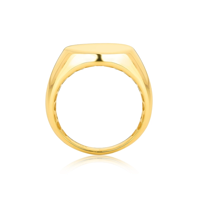 Anel For me Signature oval de mingo prata 925 com banho dourado 3