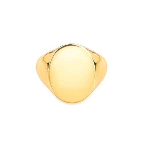 Anel For me Signature oval de mingo prata 925 dourado forrado