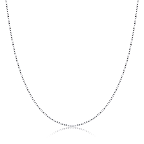Corrente Veneziana ouro branco 18k polida 40CM