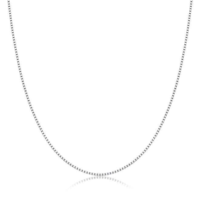 Corrente malha Veneziana ouro branco 18k polida 50CM 1