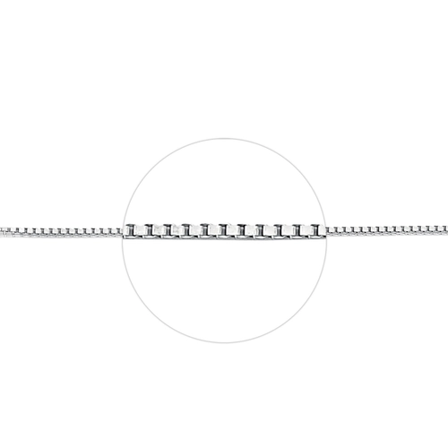 Corrente malha Veneziana ouro branco 18k polida 50CM