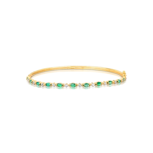 Pulseira Rhythm bracelete ouro 18k com gemas de Crisoprásios e Topázios brancos