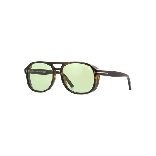 Óculos de Sol Tom Ford FT1022_5852N Acetato Marrom Mesclado com lentes na cor Verde