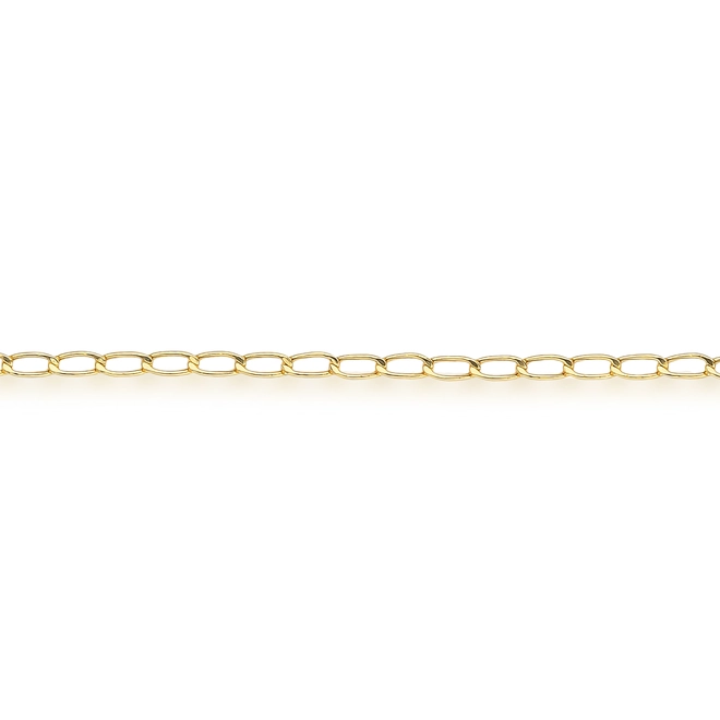 Corrente elo Groumet oca polida ouro 18k fecho mola 70CM 2