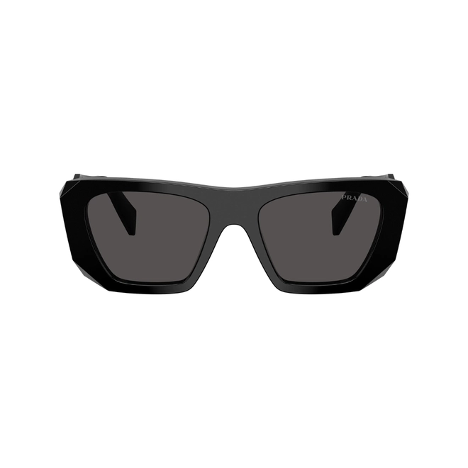 Óculos de Sol Prada 0PR B18S 16K08Z53 Acetato Preto com lentes na cor Cinza Escuro 2