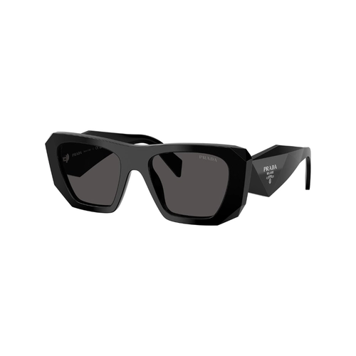 Óculos de Sol Prada 0PR B18S 16K08Z53 Acetato Preto com lentes na cor Cinza Escuro