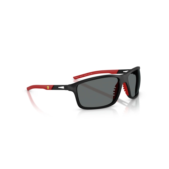Óculos de Sol Scuderia Ferrari 0FZ6021U 504/8165 Acetato Preto com lentes na cor Cinza Polarizado 3