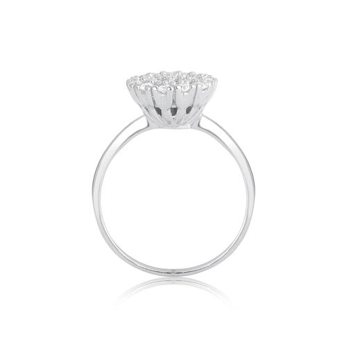 Anel For me Gem flor prata 925 chuveiro de Zircônias rodinadas