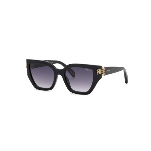 Óculos de Sol Chopard SCH418S 54700N Acetato Preto com lentes na cor Cinza Degradê