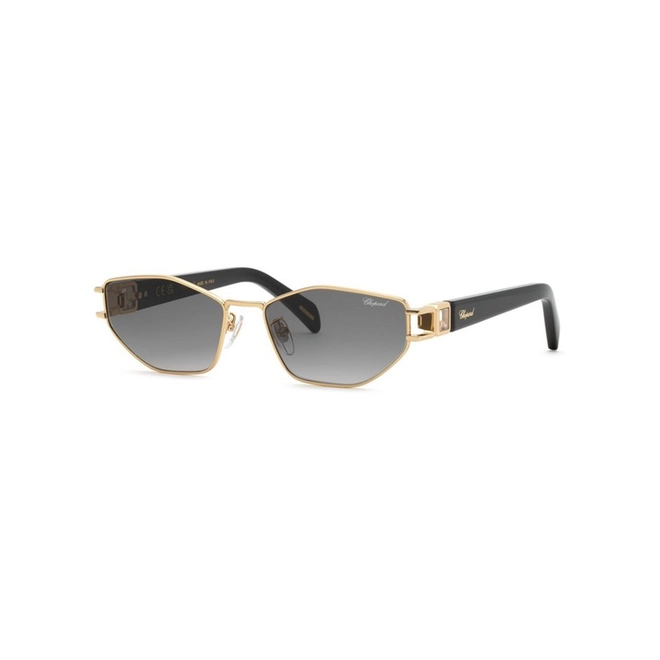 Óculos de Sol Chopard Happy Diamonds SCHM13S 580300 Metal Dourado com lentes na cor Cinza Degradê 1
