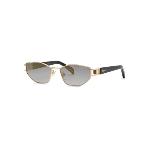 Óculos de Sol Chopard Happy Diamonds SCHM13S 580300G Metal Dourado com lentes na cor Cinza Degradê