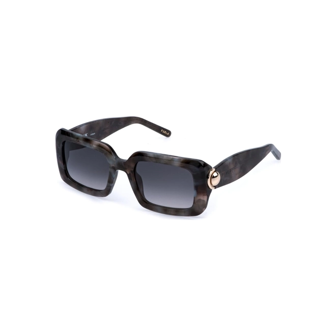 Óculos de Sol Furla SFU980 5203KA Acetato Cinza Mesclado com lentes na cor Cinza Degradê 1