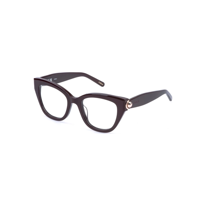 Óculos de Grau Furla VFU991 5106YW Acetato Marrom 1