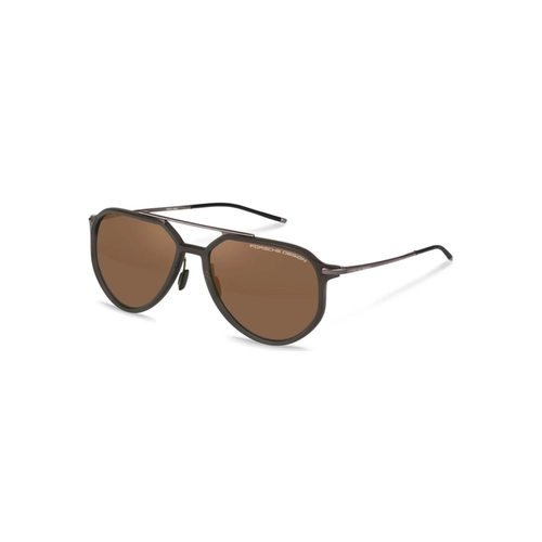Óculos de Sol Porsche Design P8990 59D402 Acetato Cinza com lentes na cor Marrom